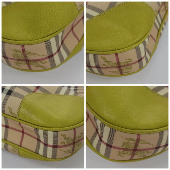 BURBERRY Nova Check Shoulder Bag PVC Leather Beige Auth BD897 - Picture 14 of 16